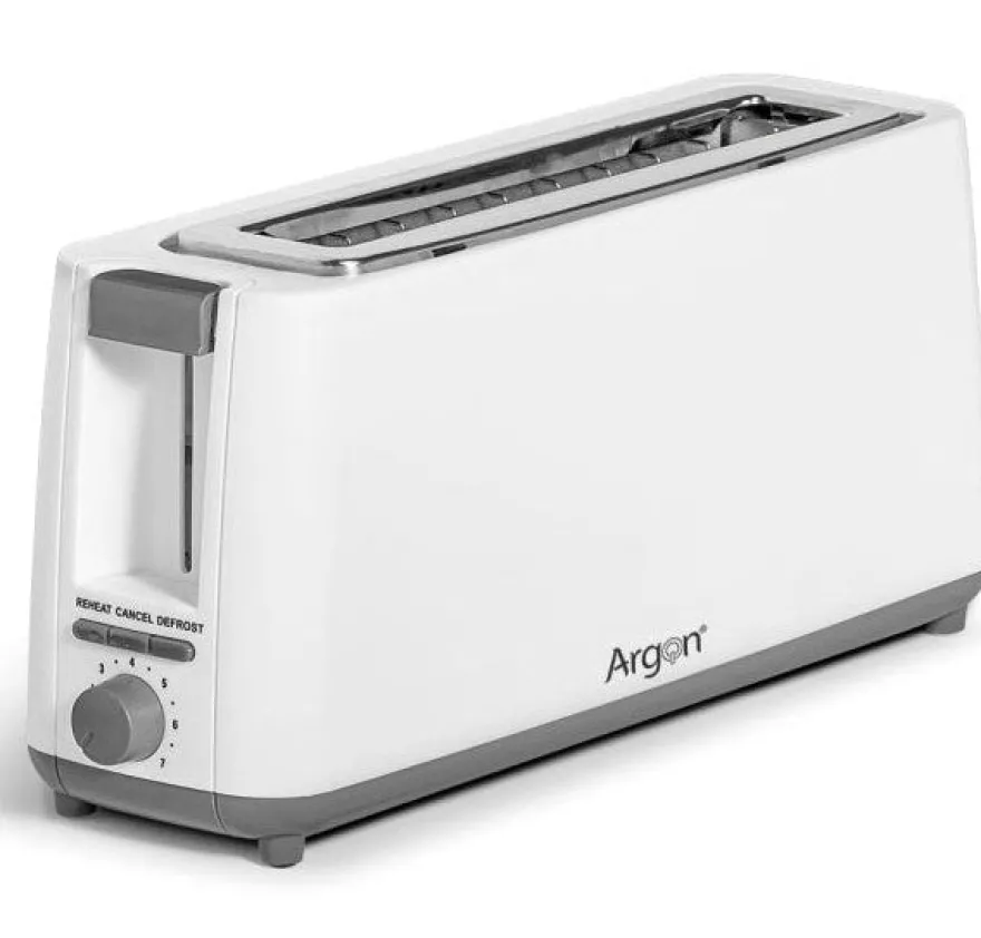Argon Broodrooster Mat Wit - 1 Lange Sleuf - 900 W