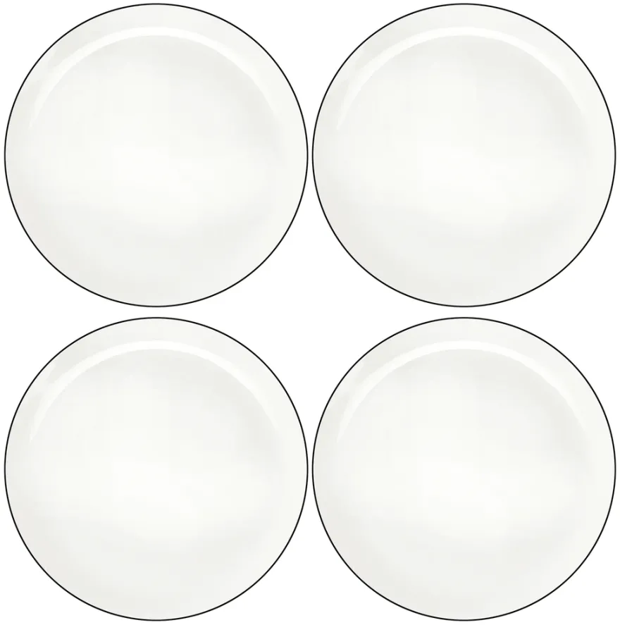 ASA Selection Dinerborden A Table Ligne Noire ø 26.5 cm - 4 stuks