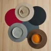 ASA Selection Placemat - Leather Optic Fine - Zwart - Afwasbaar - ø 38 cm