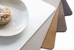 ASA Selection Placemat - Leather Optic Fine - Zwart - Afwasbaar - 46 x 33 cm
