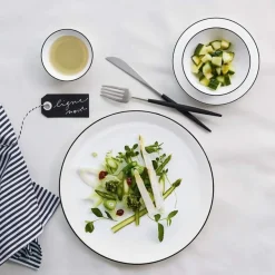 ASA Selection Serviesset A Table Ligne Noire 18-delig / 6 personen - 6 dinerborden, 6 ontbijtborden en 6 pastaborden