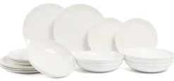 ASA Selection Serviesset A Table - Wit 18-delig / 6 personen - 6 dinerborden, 6 ontbijtborden en 6 diepe borden