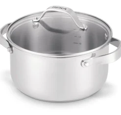 Beka Kookpan met glazen deksel - Cicla - RVS - ΓΈ 24 cm / 5.2 liter - geschikt voor alle warmtebronnen