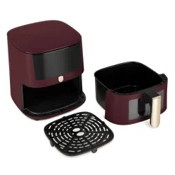 Berlinger Haus Airfryer XL Mat Bordeaux - met Kijkvenster - 5 Liter - 1400W