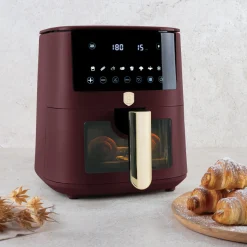 Berlinger Haus Airfryer XL Mat Bordeaux - met Kijkvenster - 5 Liter - 1400W