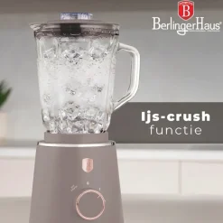Berlinger Haus Blender Taupe - Glazen Kan - 1.5 Liter - 1000W