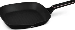 Berlinger Haus Grillpan Zwart Rosègoud 28 x 28 cm - geschikt voor alle warmtebronnen - standaard anti-aanbaklaag