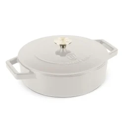 Berlinger Haus Hapjespan / Sauteerpan Mat Crème - Gietijzer - ø 26 cm - geschikt voor alle warmtebronnen - geëmailleerde anti-aanbaklaag