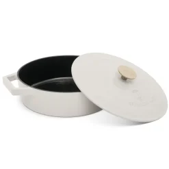Berlinger Haus Hapjespan / Sauteerpan Mat Crème - Gietijzer - ø 26 cm - geschikt voor alle warmtebronnen - geëmailleerde anti-aanbaklaag
