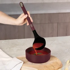 Berlinger Haus Keukengerei Set met Standaard Mat Bordeaux - Siliconen - 6-delig