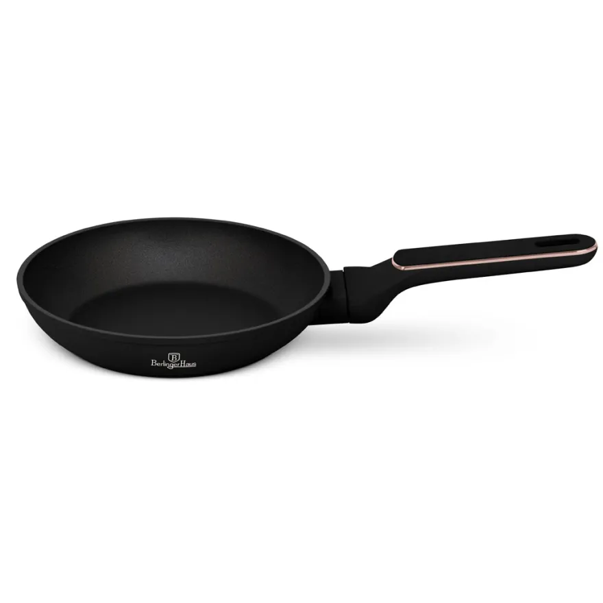 Berlinger Haus Koekenpan Zwart Rosègoud ø 24 cm - geschikt voor alle warmtebronnen - standaard anti-aanbaklaag