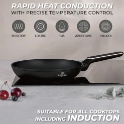 Berlinger Haus Koekenpan Zwart Rosègoud ø 24 cm - geschikt voor alle warmtebronnen - standaard anti-aanbaklaag