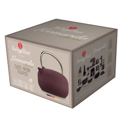 Berlinger Haus Theepot met RVS Filter - Gietijzer Mat Bordeaux - 1 Liter