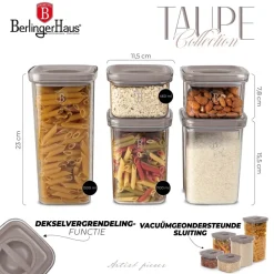 Berlinger Haus Voorraadpottenset Taupe 5-delig