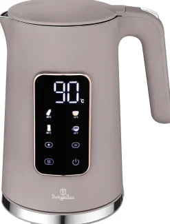 Berlinger Haus Waterkoker Digitaal Taupe - Temperatuurinstelling - 1.7 Liter - 2200W