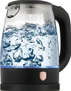 Berlinger Haus Waterkoker Glas Zwart Rosègoud - 1.7 Liter - 2200W