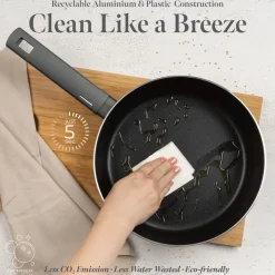Berlinger Haus Wokpan Mat Antraciet ø 26 cm - geschikt voor alle warmtebronnen - standaard anti-aanbaklaag