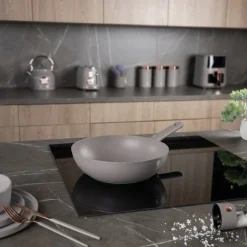 Berlinger Haus Wokpan Taupe ø 28 cm - geschikt voor alle warmtebronnen - standaard anti-aanbaklaag