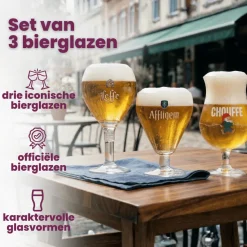 Bierglazen cadeau set - 3 stuks