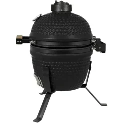 Bighorn Barbecue Kamado Keramiek Mat Zwart - 13 Inch - Houtskool BBQ - Incl. Pizzasteen - 27 cm