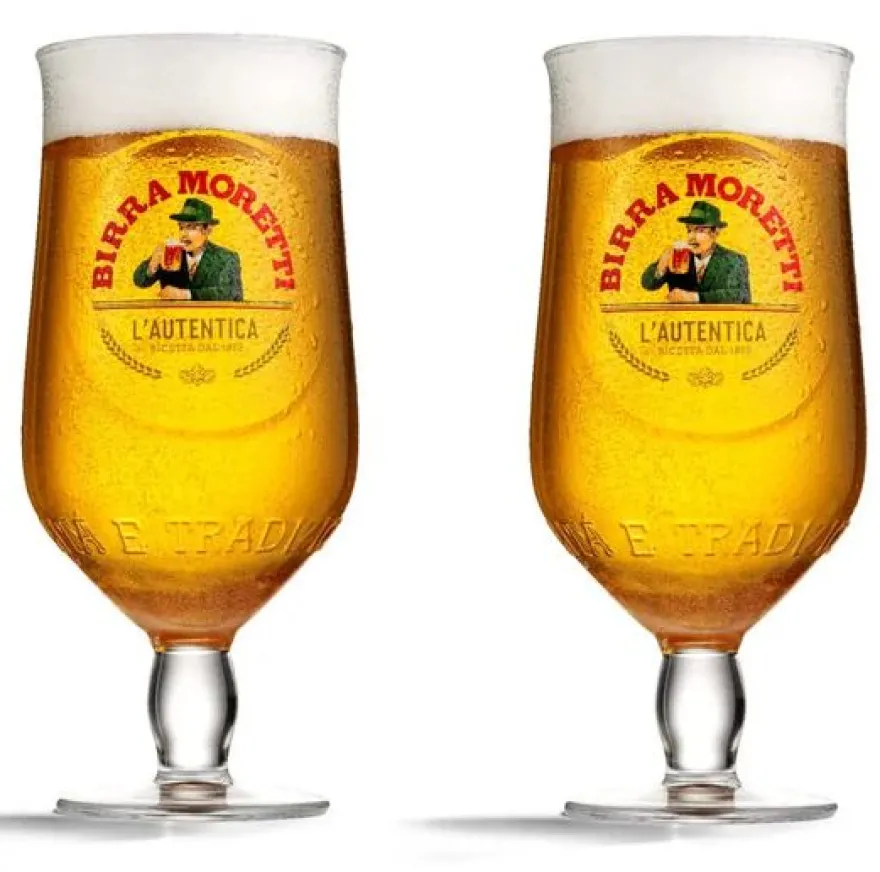 Birra Moretti Bierglazen 250 ml - 2 stuks