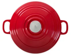 BK Braadpan Bourgogne Chili Red Gietijzer ø 28 cm / 6.7 liter - geëmailleerde anti-aanbaklaag