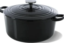 BK Braadpan Bourgogne Jet Black Gietijzer ø 28 cm / 6.7 liter - geëmailleerde anti-aanbaklaag