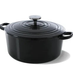 BK Braadpan Bourgogne Jet Black Gietijzer ø 24 cm / 4.2 liter - geëmailleerde anti-aanbaklaag