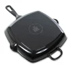 BK Grillpan Bourgogne Jet Black Gietijzer 26 x 26 cm - geëmailleerde anti-aanbaklaag