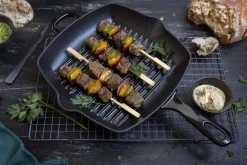 BK Grillpan Bourgogne Jet Black Gietijzer 26 x 26 cm - geëmailleerde anti-aanbaklaag