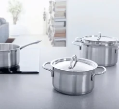 BK Pannenset Marmite 4-delig - RVS - Kookpan ø 16, 18, 20 cm & Steelpan ø 16 cm