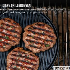 Blackwell Gietijzeren Hamburgerpers / Smash Burger Pers / Grillpers / Vleespers - Cast Iron - ø 18 cm