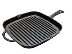 Blackwell Grillpan Cast Iron Gietijzer - 26 x 26 cm - geschikt voor alle warmtebronnen - zonder anti-aanbaklaag