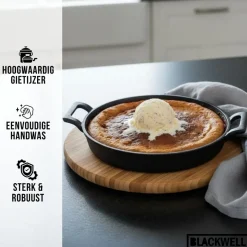 Blackwell Koekenpan met handvaten Cast Iron - Gietijzer - ø 20 cm - zonder anti-aanbaklaag
