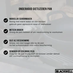 Blackwell Koekenpannenset Skillets Gietijzer 3-Delig ø 16, 20 & 25 cm - geschikt voor alle warmtebronnen - zonder anti-aanbaklaag