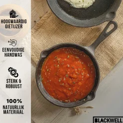 Blackwell Koekenpan Skillet Gietijzer ø 16 cm - geschikt voor alle warmtebronnen - zonder anti-aanbaklaag