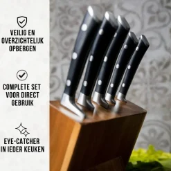 Blackwell Messenblok - Deluxe - Koksmes, Broodmes, Vleesmes, Officemes & Schilmes 6-delig