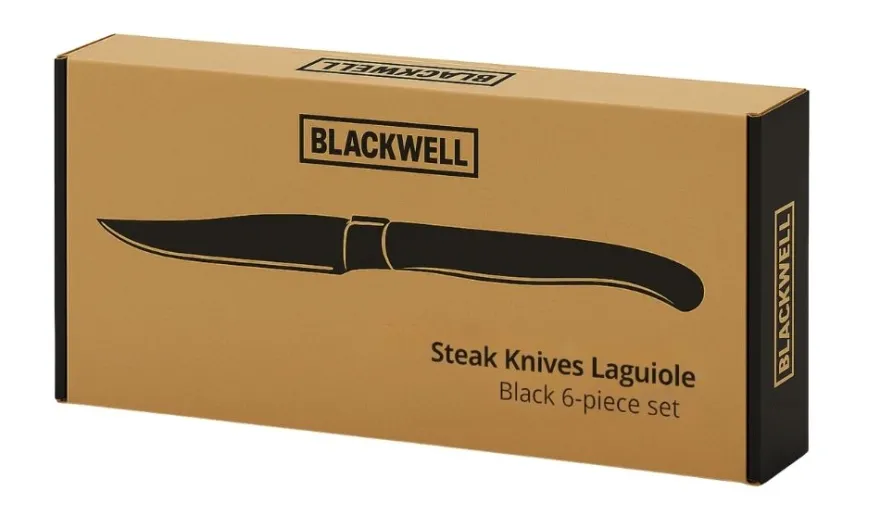 Blackwell Steakbestek Laguiole - Steakmessen & Steakvorken - Pakkahout - 12 Stuks