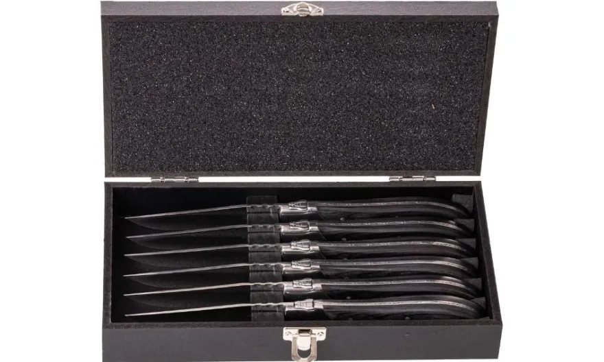 Blackwell Steakbestek Laguiole - Steakmessen & Steakvorken - Pakkahout - 12 Stuks