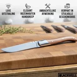 Blackwell Steakmessen Laguiole - Rozenhout - 6 Stuks