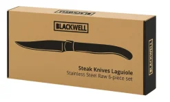 Blackwell Steakmessen Laguiole - Raw Black Lemmet - RVS - 6 Stuks