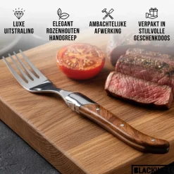 Blackwell Steakvorken Laguiole - Rozenhout - 6 Stuks