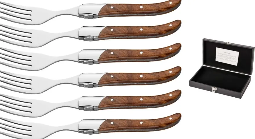 Blackwell Steakvorken Laguiole - Rozenhout - 6 Stuks
