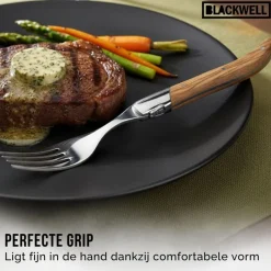 Blackwell Steakvorken Laguiole - Olijfhout - 6 Stuks