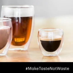 Bodum Dubbelwandige koffie- / theeglazen Pavina - gepatenteerd ventiel - 250 ml - 6 stuks