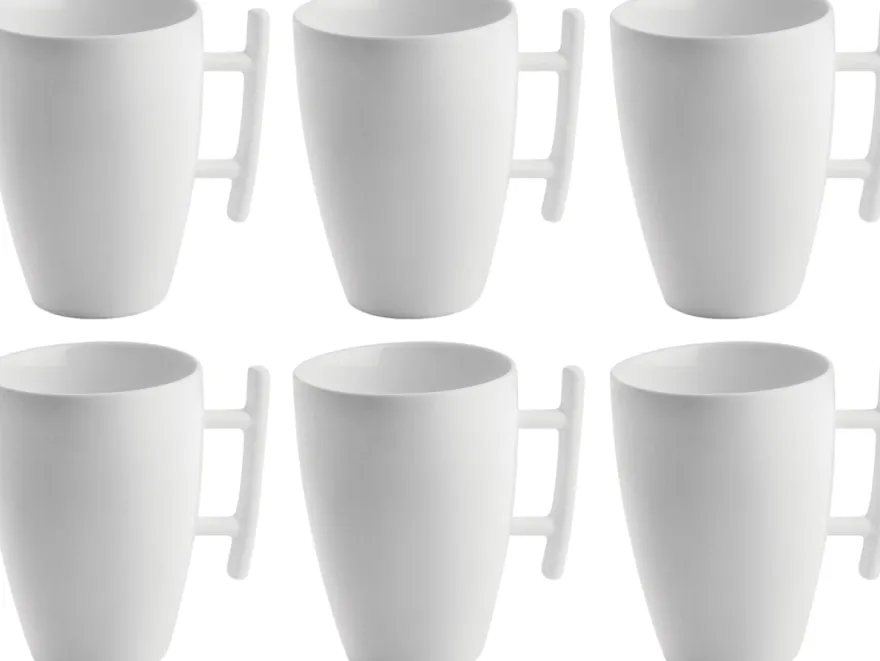 BonBistro Cappuccino kopjes Yong Squito 300 ml - Wit - 6 stuks