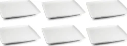 BonBistro Gebaksbordjes Yong Squito 16 x 16 cm - Wit - 6 stuks
