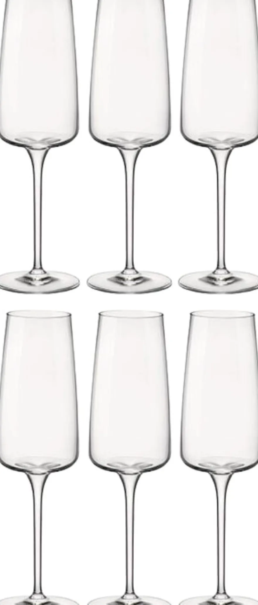 Bormioli Rocco Champagneglazen - Flutes - Nexo - 240 ml - 6 stuks