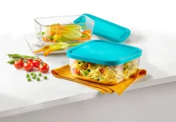 Bormioli Rocco Glazen Vershoudbakje Frigoverre - Blauw 21 x 13 x 8 cm / 1.4 liter
