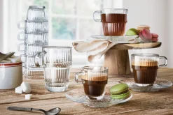 Bormioli Rocco Theeglazen - Koffieglazen met oor - Stapelbaar - Barshine 250 ml - 6 Stuks